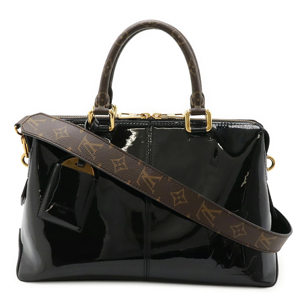 LOUIS VUITTON Monogram Tote Miroir 2way Shoulder Bag Enamel Patent Vernis